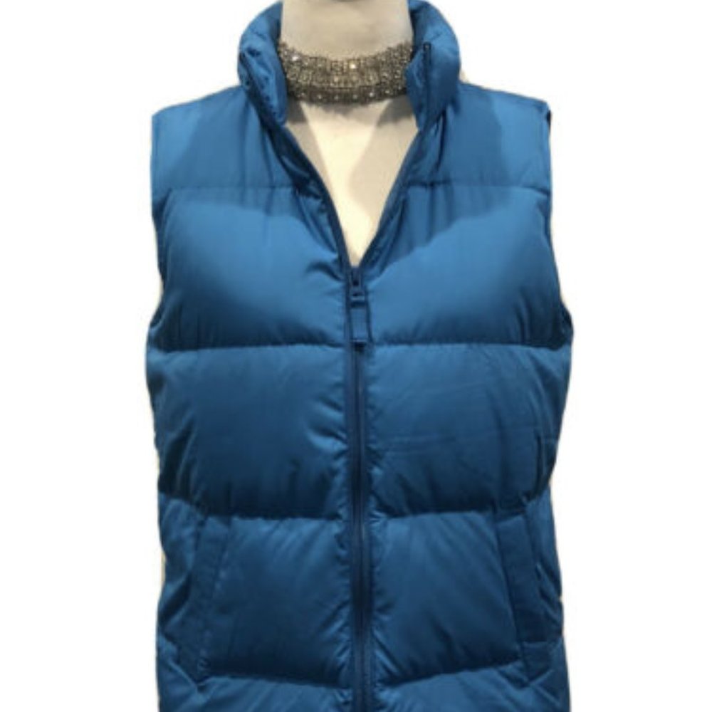 LANDS' END Kids Blue Quilted Down Vest